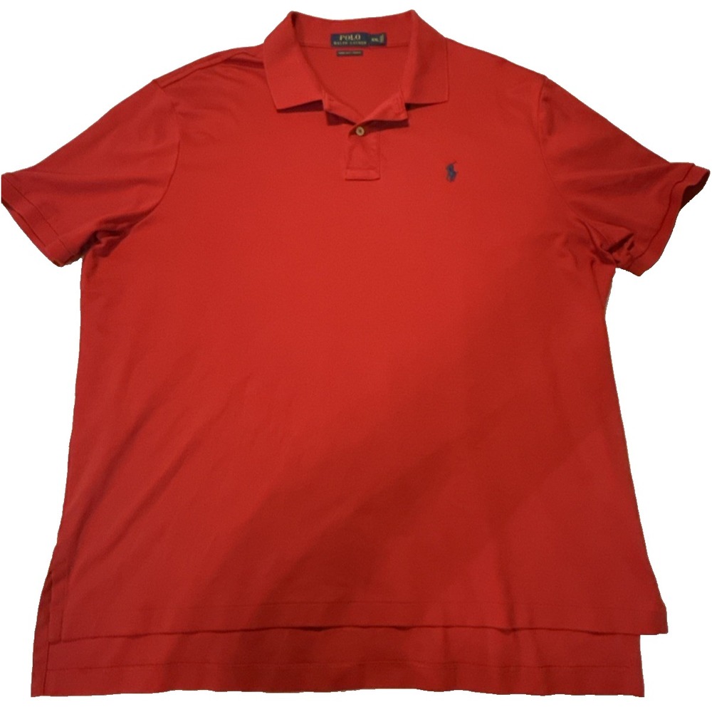 Polo Ralph Lauren Men's XXL Short Sleeve Pima Soft Touch Red Polo Shirt Classic